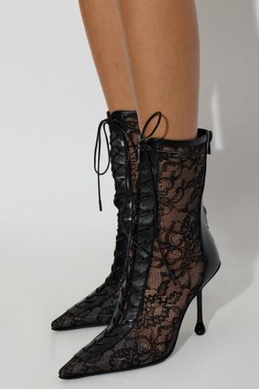 Jimmy Choo London Scarlett Heeled Ankle Boots, Womens, Black