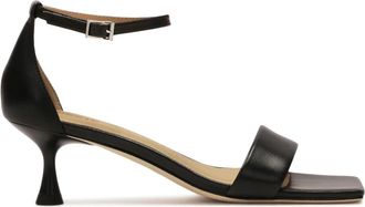 Kazar Zwarte sandalen met hoge hak - Dames - Sandalen met hakken - Zwart - 37 EU - Leer - Schoenen