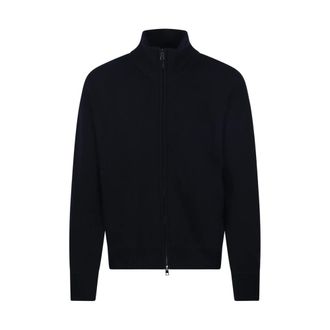Roberto Collina Cardigans, male, Black, M, M2009 Zip Jumper