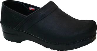 Sanita Mens Sanita Professional 450212M-002 Clogs Black Leather Shoes ZOGG2011