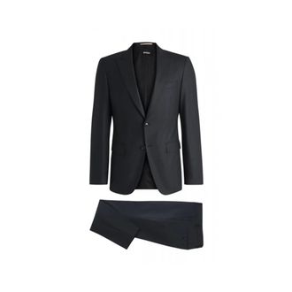 HUGO BOSS Heren, Pakken, Zwart, Maat: L Tweed