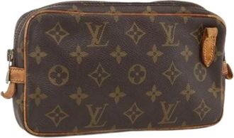 Louis Vuitton Pre-owned Clutches, female, Brown, Size: ONE SIZE Pre-owned Pochette Marly Bandouliere