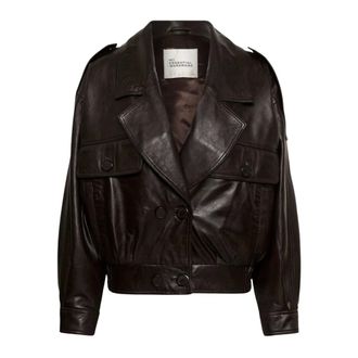 MY ESSENTIAL WARDROBE Jackie MW Leather Jacket - Jackets - Mujer - Marr&oacute;n - 2XL