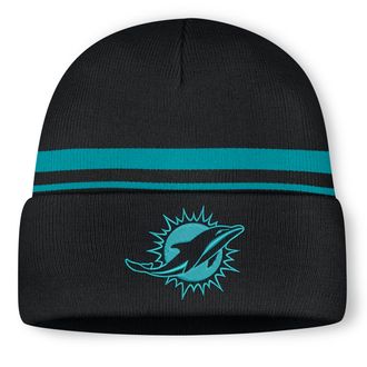 Nike Miami Dolphins Primetime Utility Nike Mens NFL Cuffed Beanie in Black | NF4001UD9P-10L