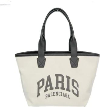 Balenciaga Pre-owned Tote Bags, female, White, Size: ONE SIZE Pre-owned Canvas balenciaga-bags