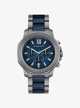 Michael Kors Oversized Prescott Gunmetal and Ceramic Watch