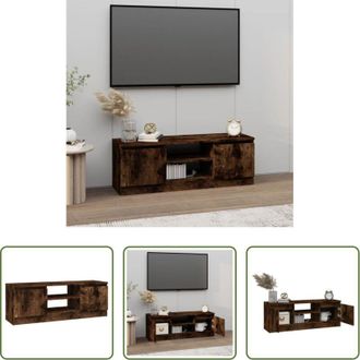 vidaXL Mobile TV con anta - Mobile Porta TV con Anta Rovere Fumo 102x30x36 cm