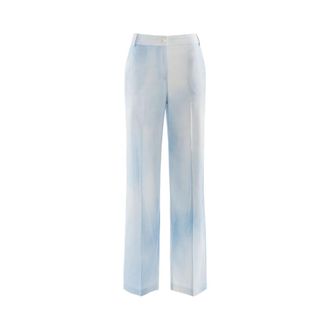 Nenette Wide Broeken - Dames - Wijde Broeken - Blauw - M - Katoen - Broeken