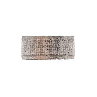 Anna Cecere Clutch met strass. - Dames - Tassen - Beige - Maat: ONE Size