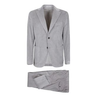 Eleventy Single Breasted Suits, male, Gray, Size: XL Sophisticated Cotton-Cashmere Blazer