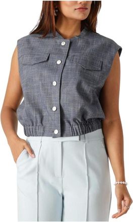 Aaiko Jassen, Dames, Blauw, 2Xl, Denim, Dames Blazers Olivia Denim Vis 368