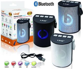 Trade Shop Trade Shop - Altoparlante Speaker Bluetooth Radio Fm Usb Microsd Led Luz Portatile Kts-683