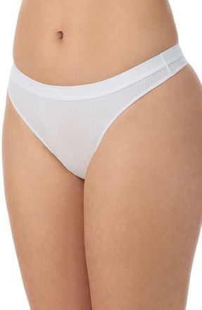 OnGossamer Cabana Rib Hip-G Thong in White at Nordstrom, Size Medium