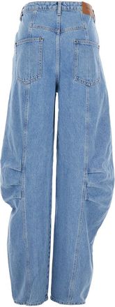 Rotate Womens Light Blue Jeans With Central Stitching Cotton
