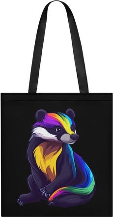Generic Colorful Badger Tote Bag for Women Men Shoulder Bags Purses Pouch Handbags