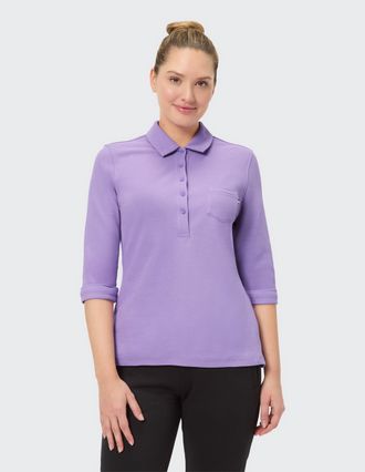 Joy Poloshirt JOY SPORTSWEAR POLOSHIRT GISELE, Damen, Gr. 36, lila (light lavender), Obermaterial: 69% Baumwolle, 31% Polyester, Shirts Poloshirt