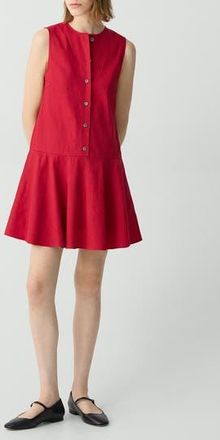 Theory Sleeveless Linen Blend Minidress in Cherry at Nordstrom Rack, Size Medium