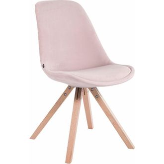 Clp Silla De Comedor Toulouse Square En Terciopelo Rosado Natural