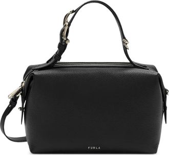 Furla Boston shopper met dubbel logo - Zwart