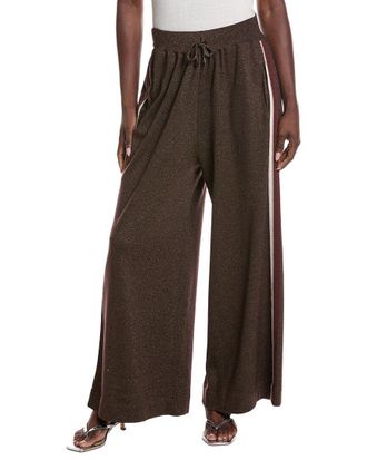 Brunello Cucinelli Cashmere & Silk-Blend Wide Leg Pant