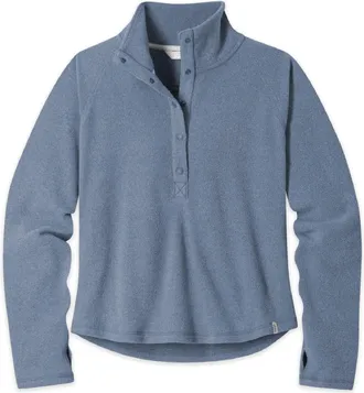 Stio Womens Turpin Fleece Snap Pullover Blue XL