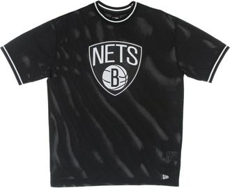 New Era NBA Team Logo Mesh Tee - Heren - Fitness - Zwart - S - Polyester - Fitness