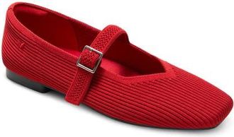 Vivaia Margot Mary-Jane Square-Toe Ballet Flats in Ruby Red at Nordstrom, Size 5.5