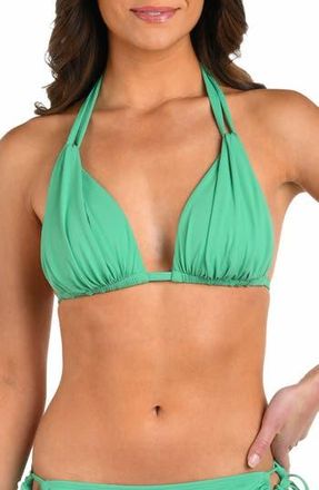 La Blanca Island Goddess Halter Bikini Top in Eucalyptus at Nordstrom Rack, Size 10
