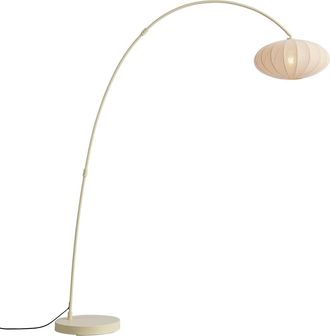 QAZQA Qazqa L&aacute;mpara De Arco Japandi Beige Con Pantalla - Bida
