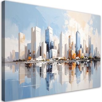 Feeby Impresi&oacute;n De Imagen, Rascacielos Arquitectura Urbana Azul, 120x80