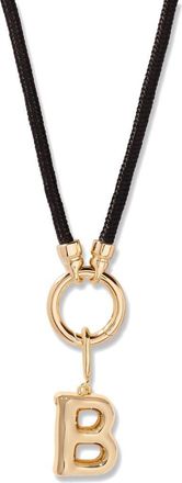 Brook & York Kai Initial Charm Necklace in Gold/Black B at Nordstrom