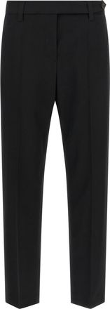 Brunello Cucinelli Black Tapered Flat Front Pants