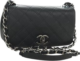 Chanel Pre-owned Schoudertas - Dames - Vintage Schoudertas - Zwart - ONE Size - Leer - Vintage