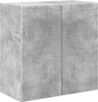 vidaXL Mueble De Tv Montado En La Pared Gris Concreto Vidaxl