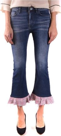 Pinko Klassieke Denim Jeans voor Dagelijks Gebruik - Dames - Cropped Jeans - Blauw - W27 - Denim - Jeans