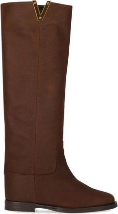 Via Roma 15 Desir&egrave; Boot - Dames - Hoge Laarzen - Bruin - 37 EU - Leer - Schoenen