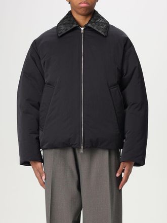 Bottega Veneta Womens Padded Jacket Intrecciato Collar - Black