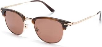 Montblanc Zonnebril - Heren - Zonnebrillen - Bruin - 49 MM - Accessoires
