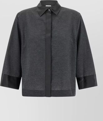PESERICO lyocell organza relaxed-fit shirt