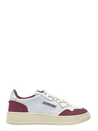 Autry Medalist Low Wom Ft20 Weiches Leder/Wildleder Wei&szlig;/Burgund