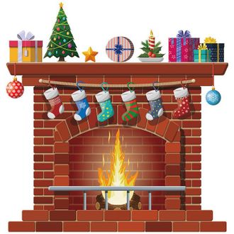 OEM Pegatinas Navide&ntilde;as Para Chimenea, Decoraci&oacute;n Del Hogar Diy, Pegatinas Para Sal&oacute;n, Decoraci&oacute;n De Dormitorio, Papel Pintado Para Habitaci&oacute;n Infantil - 
