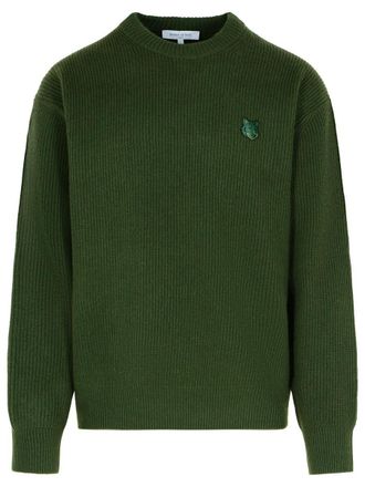 Maison Kitsuné Green Wool Sweater