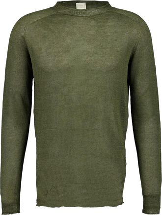 120% Lino Maglione in lino - Verde