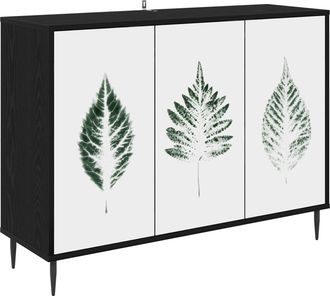 vidaXL Aparador Hanau Roble Negro 102 X 33 X 76 Cm Vidaxl