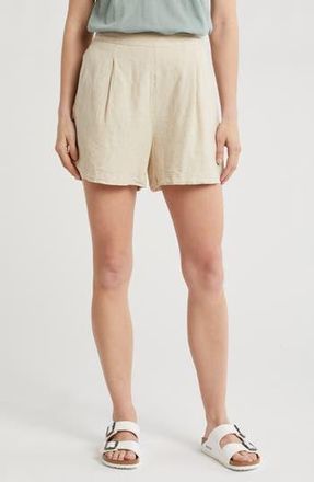 Madewell Solid Linen Blend Shorts in Natural Undyed at Nordstrom Rack, Size Xx-Small