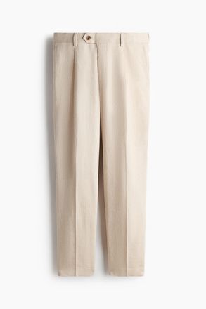 H&M Elegante Hose aus Leinenmix in Regular Fit - Beige