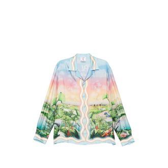 Casablanca Tennis Club Cuban-collar Shirt
