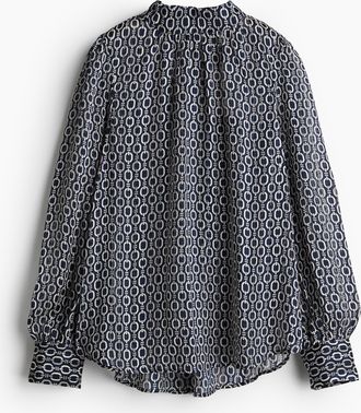 H&M Gemusterte Bluse - Blue