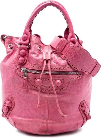 Balenciaga Pre-owned Bucket Bags, female, Pink, Size: ONE SIZE Pre-owned Leather Satchel Bag