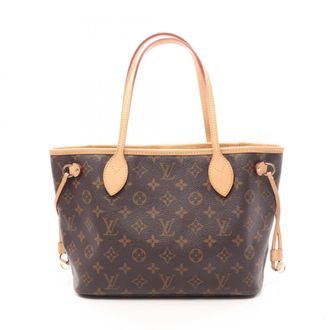 Louis Vuitton Brown Coated Canvas Leather Handbag Tote Bag (Pre-Owned)